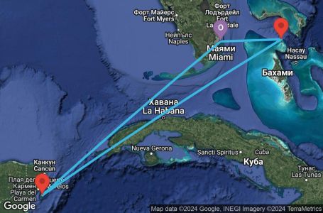 Маршрут на круиз 5 дни Западни Кариби от Маями - JDCB05CNNMIAMIA