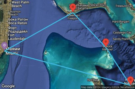 Маршрут на круиз 4 дни Кратък бахамски круиз - JEWB04CNNMIAMIA