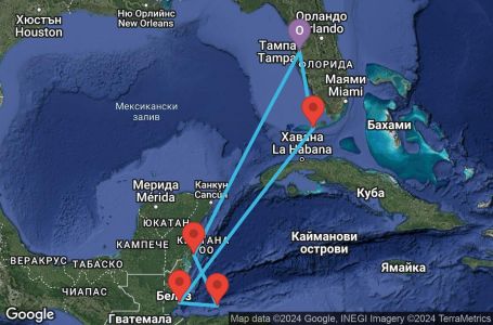 Маршрут на круиз 7 дни Западни Кариби от Тампа - DAWC07CNNTPATPA