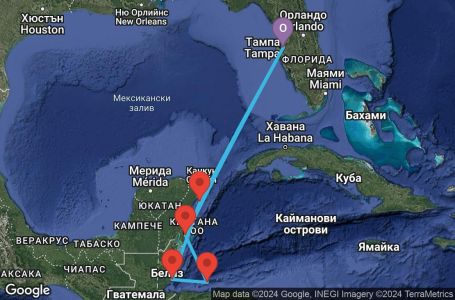 Маршрут на круиз 7 дни Западни Кариби от Тампа - DWCB07CNNTPATPA