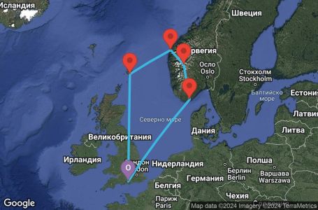 Маршрут на круиз United Kingdom,Norway - UWQE