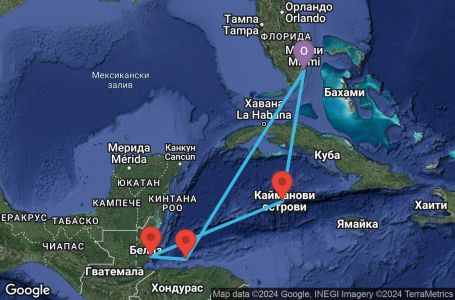 Маршрут на круиз 7 дни Западни Кариби от Маями - ENGC07CNNMIAMIA