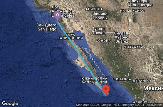 Маршрут на круиз 6 дни Мексиканска ривиера от Сан Диего - JAMX06CNNSANSAN