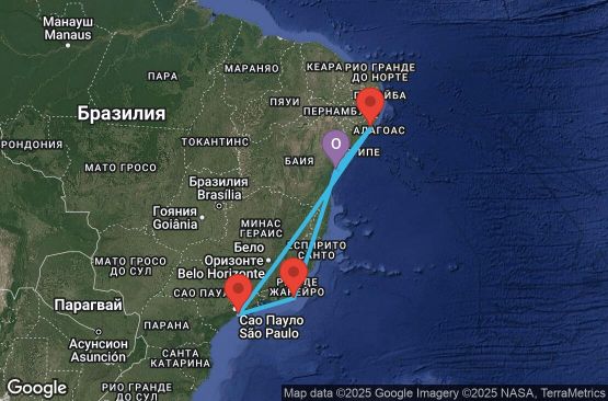Маршрут на круиз 7 дни Бразилия - UU7Q