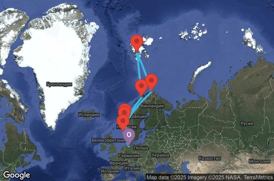 Маршрут на круиз 14 дни Германия, Норвегия - UW2L