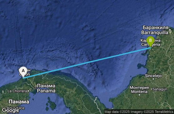 Маршрут на круиз 1 ден Панама, Колумбия - 1IP220