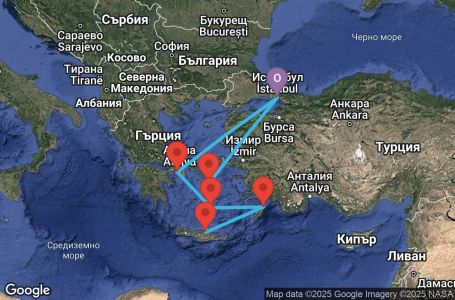 Маршрут на круиз Turkey, Greece - IST07A1K