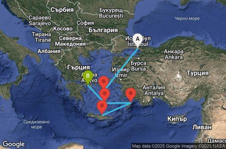 Маршрут на круиз Turkey, Greece - IST05A0J