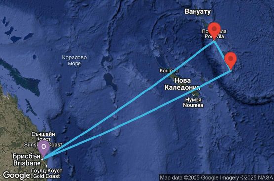 Маршрут на круиз 8 дни Австралия, Вануату - 08K130