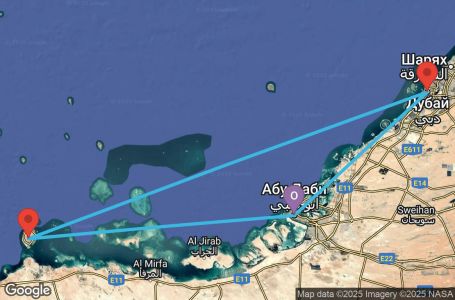 Маршрут на круиз 5 дни Обединени арабски емирства