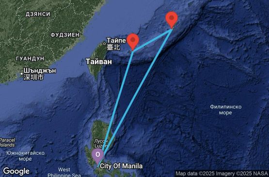 Маршрут на круиз Philippines, Japan - MNL06A00