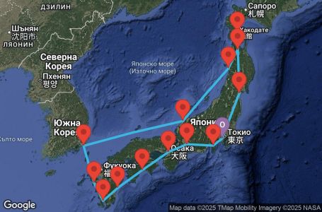Маршрут на круиз 14 дни Япония - JADE14CNNYOKYOK