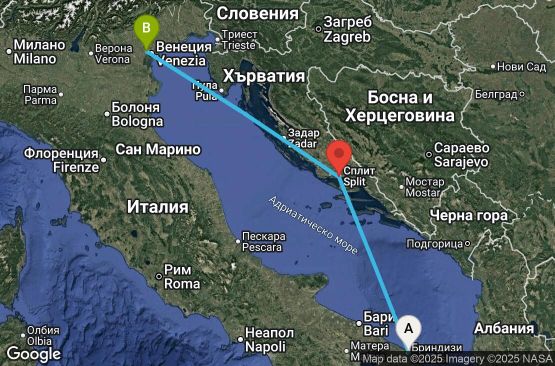 Маршрут на круиз 2 дни Италия, Хърватия - UXOF
