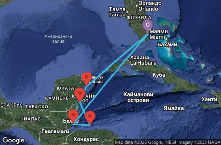 Маршрут на круиз 7 дни Западни Кариби от Маями - LUNW07CNNMIAMIA
