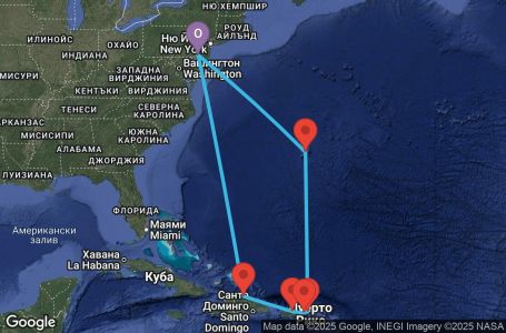 Маршрут на круиз Caribbean-Philadelphia (PHL/PHL) - PEBR11CNNPHLPHL