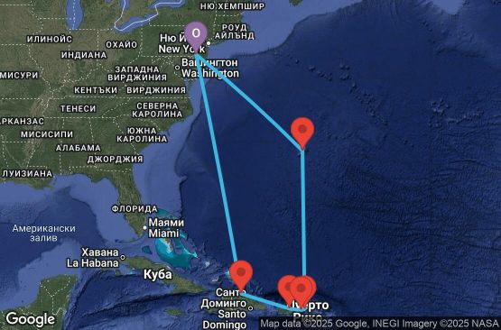 Маршрут на круиз Caribbean-Philadelphia (PHL/PHL) - PEBR11CNNPHLPHL