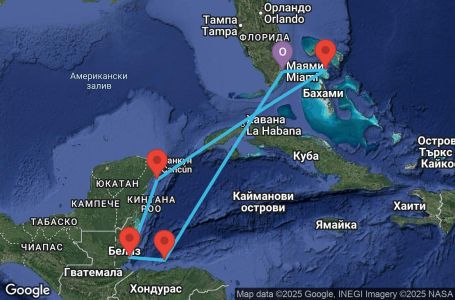 Маршрут на круиз 7 дни Източни Кариби от Маями - VIVC07CNNMIAMIA