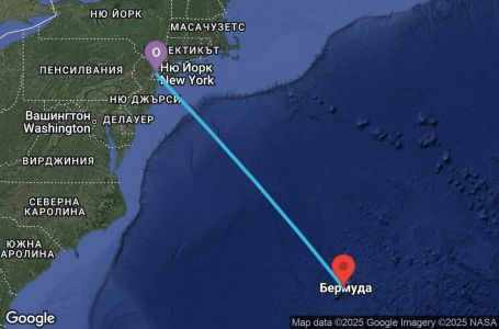 Маршрут на круиз 5 дни Бермуда от Ню Йорк - BLIS05CNNNYCNYC