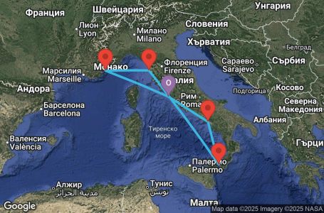 Маршрут на круиз 6 дни Западно Средиземноморие от Рим - GMDS06CNNCIVCIV