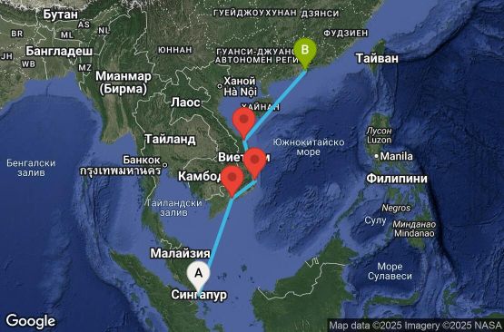 Маршрут на круиз 7 дни Сингапур, Виетнам, Хонконг - EL20280305SINHKG