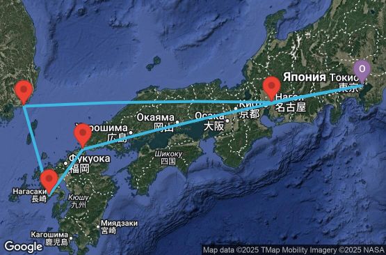 Маршрут на круиз 8 дни Япония, Южна Корея - EL20280321TYOTYO