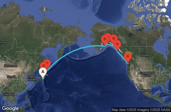 Маршрут на круиз 16 дни Япония, САЩ, Канада - EL20280506TYOVAN