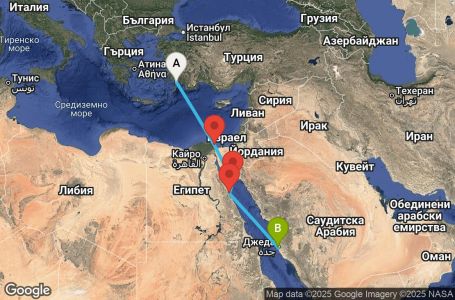 Маршрут на круиз 6 дни Турция, Египет, Саудитска Арабия