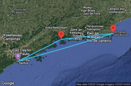 Маршрут на круиз 3 дни Бразилия - UY3O
