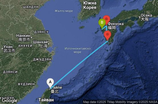 Маршрут на круиз 4 дни Тайван, Япония - KEE04A0S