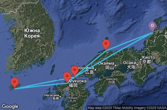 Маршрут на круиз 5 дни Япония, Южна Корея - KNZ05A01