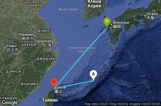 Маршрут на круиз 3 дни Япония, Тайван - OHA03A1Z