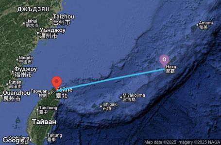 Маршрут на круиз 3 дни Япония, Тайван - OHA03A1Y
