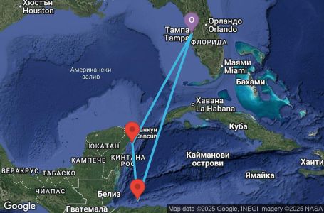 Маршрут на круиз 5 дни Западни Кариби от Тампа - GEMC05CNNTPATPA
