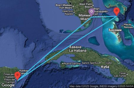 Маршрут на круиз 5 дни Западни Кариби от Маями - JOYY05CNNMIAMIA