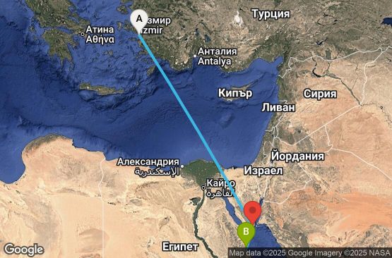 Маршрут на круиз 4 дни Турция, Египет