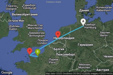 Маршрут на круиз 4 дни Германия, Нидерландия, Франция - UYG4