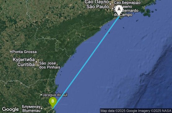 Маршрут на круиз 1 ден Бразилия - UYDH