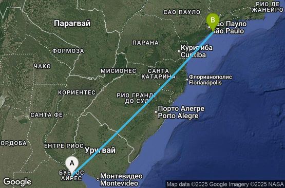 Маршрут на круиз 3 дни Аржентина, Бразилия - UYD5