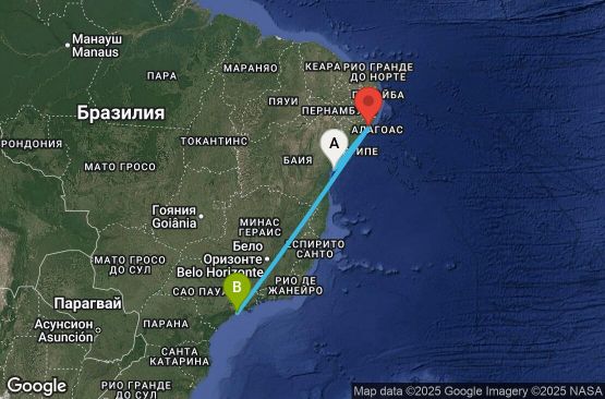 Маршрут на круиз 4 дни Бразилия - UYF6