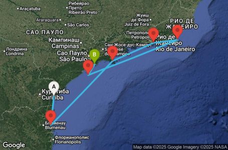 Маршрут на круиз 7 дни Бразилия - UYEC