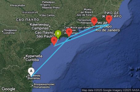 Маршрут на круиз 6 дни Бразилия - UYE1