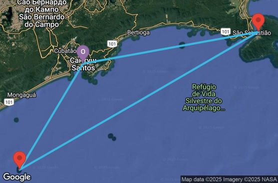 Маршрут на круиз 4 дни Бразилия - UYEG