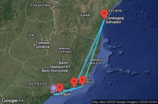 Маршрут на круиз 7 дни Бразилия - UYF5