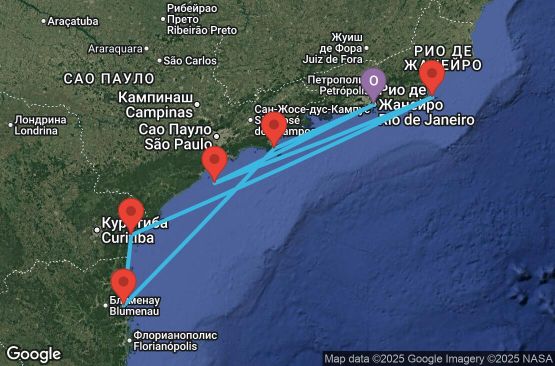 Маршрут на круиз 7 дни Бразилия - UYE3