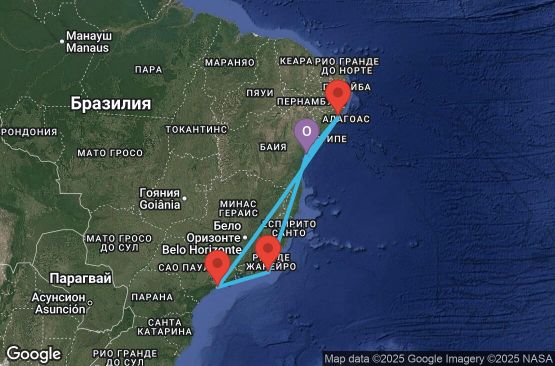 Маршрут на круиз 7 дни Бразилия - UYF1