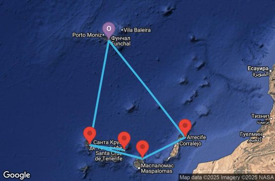 Маршрут на круиз 7 дни Португалия, Испания - UYIS