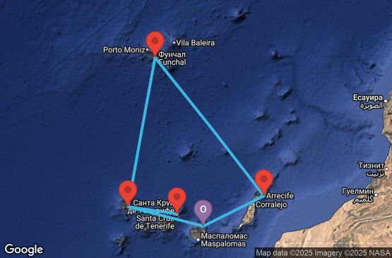 Маршрут на круиз 7 дни Испания, Португалия - UYIO