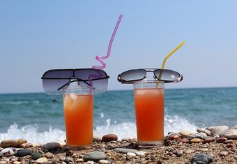 Drinks on the  beach